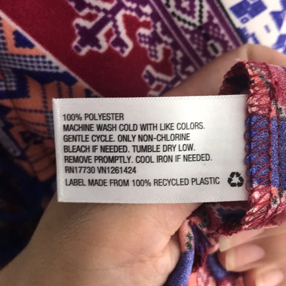 NWT Xhilaration size M bold print & lace up side - Picture 6 of 6